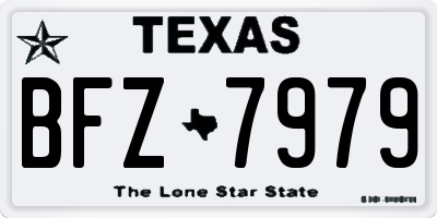TX license plate BFZ7979