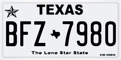 TX license plate BFZ7980