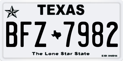 TX license plate BFZ7982