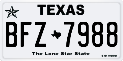 TX license plate BFZ7988