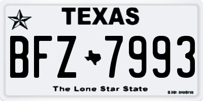 TX license plate BFZ7993