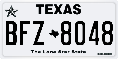 TX license plate BFZ8048