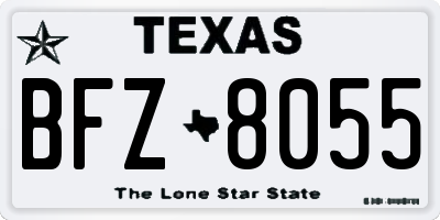 TX license plate BFZ8055
