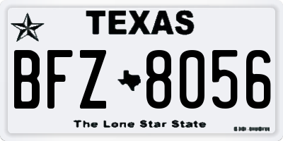 TX license plate BFZ8056