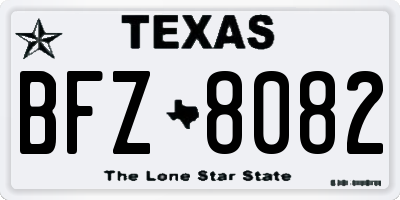 TX license plate BFZ8082