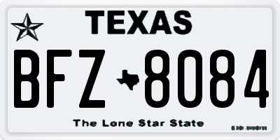 TX license plate BFZ8084