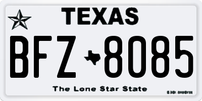 TX license plate BFZ8085