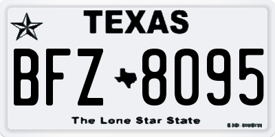 TX license plate BFZ8095