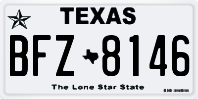 TX license plate BFZ8146