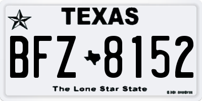 TX license plate BFZ8152
