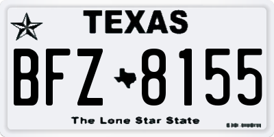 TX license plate BFZ8155