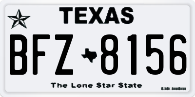TX license plate BFZ8156
