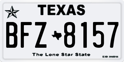 TX license plate BFZ8157