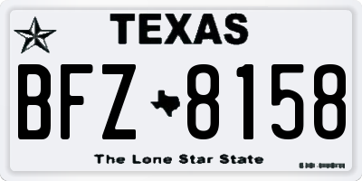 TX license plate BFZ8158