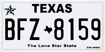 TX license plate BFZ8159