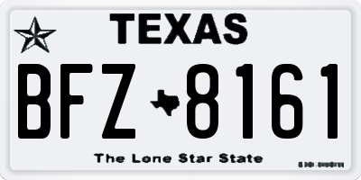 TX license plate BFZ8161