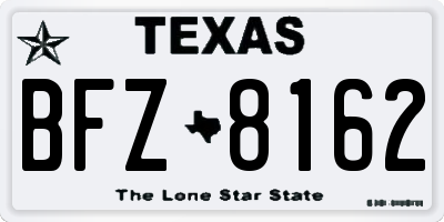 TX license plate BFZ8162