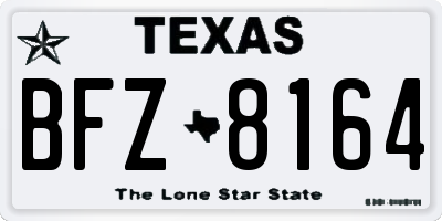 TX license plate BFZ8164