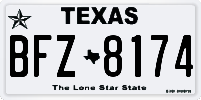 TX license plate BFZ8174
