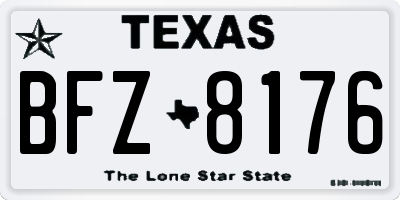 TX license plate BFZ8176