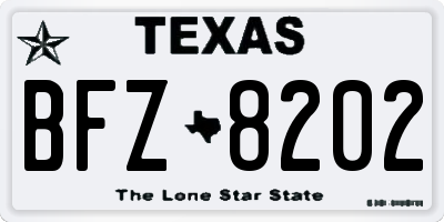 TX license plate BFZ8202