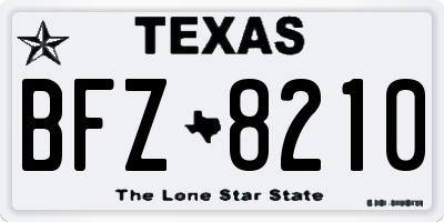 TX license plate BFZ8210