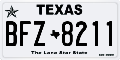 TX license plate BFZ8211