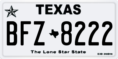 TX license plate BFZ8222