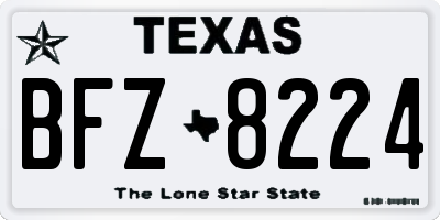 TX license plate BFZ8224