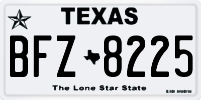 TX license plate BFZ8225