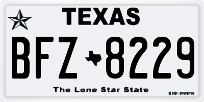 TX license plate BFZ8229