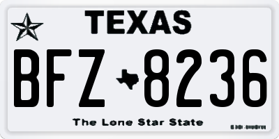 TX license plate BFZ8236