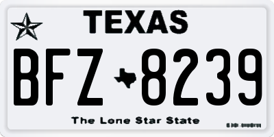 TX license plate BFZ8239