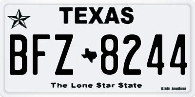 TX license plate BFZ8244