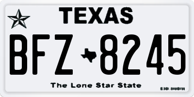 TX license plate BFZ8245