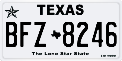 TX license plate BFZ8246