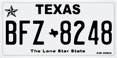 TX license plate BFZ8248