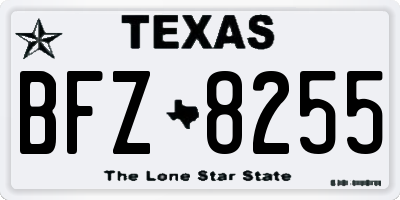 TX license plate BFZ8255