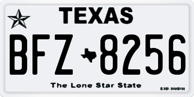 TX license plate BFZ8256