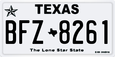 TX license plate BFZ8261