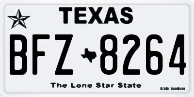 TX license plate BFZ8264