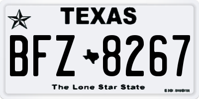 TX license plate BFZ8267
