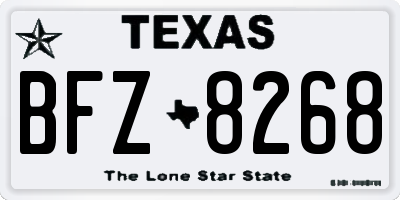 TX license plate BFZ8268