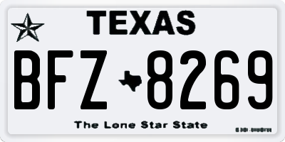 TX license plate BFZ8269