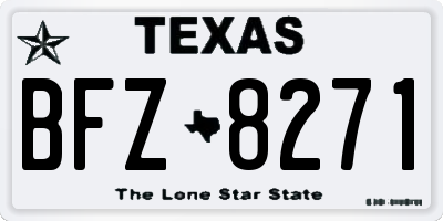 TX license plate BFZ8271