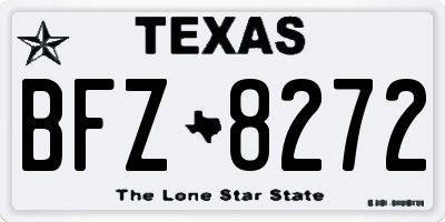 TX license plate BFZ8272