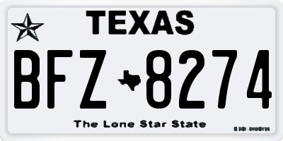 TX license plate BFZ8274