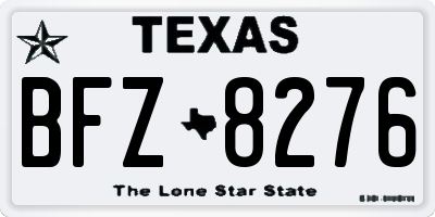 TX license plate BFZ8276