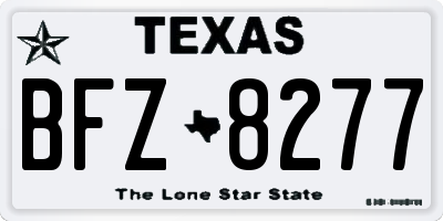 TX license plate BFZ8277