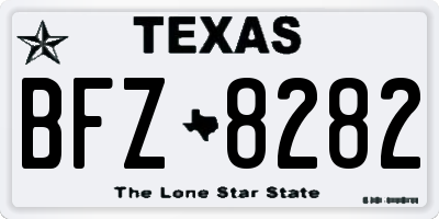 TX license plate BFZ8282